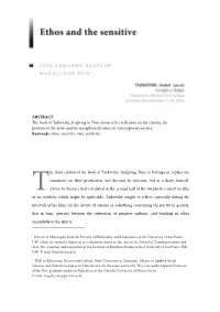 ABSTRACT the Book of Tarkovski, Sculpting in Time Shows a Free