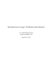 Introduction to Logic: Problems and Solutions