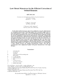 Low-Thrust Maneuvers for the Efficient Correction of Orbital Elements