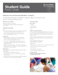 Student Guide for Toronto