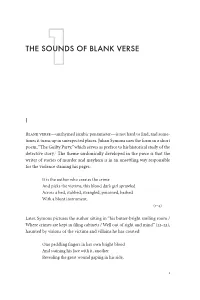 Blank Verse: a Guide to Its History And