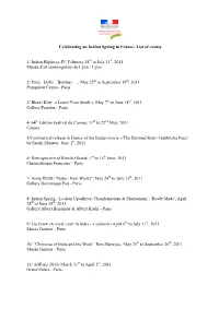 List of Events