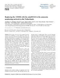 Replacing the AMOR with the Minidoas in the Ammonia Monitoring Network in the Netherlands