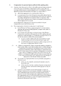 5. Compensation for Personal Injuries Suffered While Assisting Police (1) A