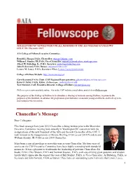 Chancellor's Message