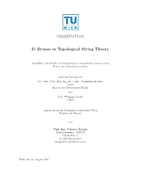 D-Branes in Topological String Theory
