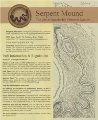 Serpent Mound the Arc of Appalachia Preserve System