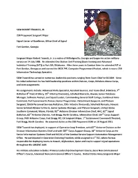 SGM ROBERT TRAWICK, JR. 25B Proponent Sergeant Major Signal