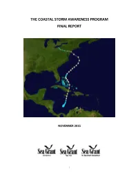 The Coastal Storm Awareness Program Final Report