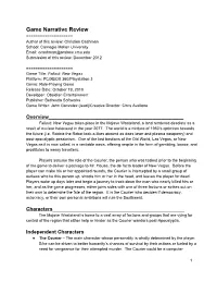 Game Narrative Review