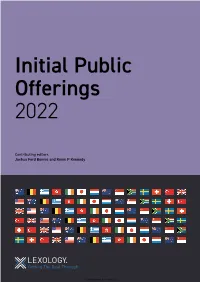 Initial Public Offerings 2022 Initial Public Offerings 2022