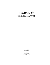 LS-DYNA Theory Manual Table of Contents