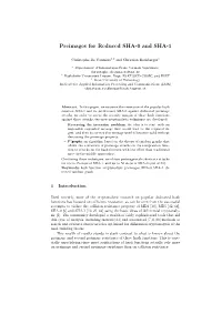 Preimages for Reduced SHA-0 and SHA-1