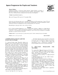Space Programme for Pupils and Teachers