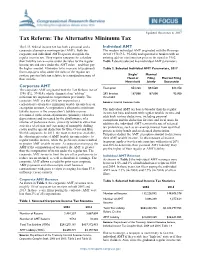 The Alternative Minimum Tax