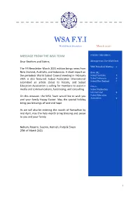 WSA F.Y.I World Subud Association March 2021