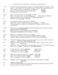 2000 TEXAS STATE CERTAMEN -- ROUND ONE, LOWER LEVEL TU #1: Who Am I?