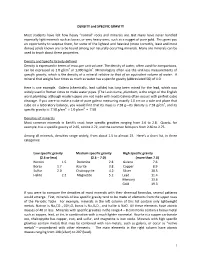 DENSITY and SPECIFIC GRAVITY Most Students Have Felt How Heavy