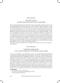 Jens Lemanski 1 Means Or End? on the Valuation of Logic Diagrams