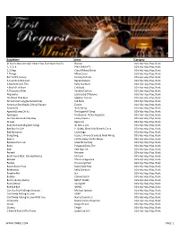 Sample Song List 032419