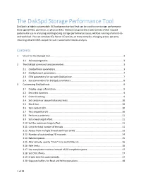 The Diskspd Storage Performance Tool