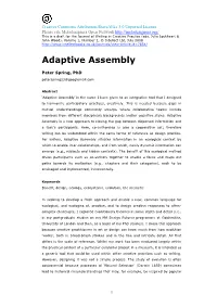 Adaptive Assembly