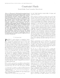 Constraint Fluids