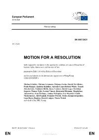 En En Motion for a Resolution