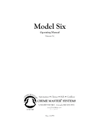 Model Six Operating Manual Version 5.2