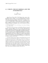 A. C. Dixon For