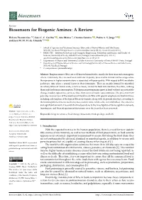 Biosensors for Biogenic Amines: a Review