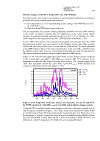Climate Change, Sensitivity to Temperature Rise and Wind Data