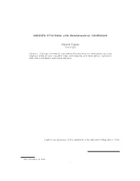 Derived Functors and Homological Dimension (Pdf)