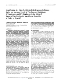 Identification of a Class 3 Aldehyde Dehydrogenase in Human Ofthis