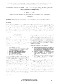 Interoperability Matter: Levels of Data Sharing, Starting from a 3D Information Modelling