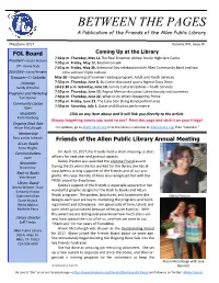 May/June 2017 Volume XIX, Issue III FOL Board Coming up at the Library 7:30 P.M
