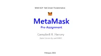 Metamask Pre-Assignment