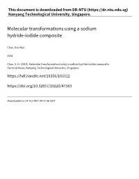 Molecular Transformations Using a Sodium Hydride‑Iodide Composite