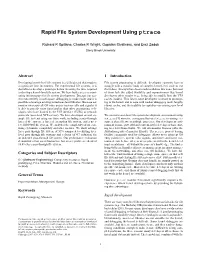 Rapid File System Development Using Ptrace