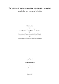 The Endophytic Fungus Stemphylium Globuliferum – Secondary