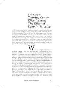 Tutoring Center Effectiveness
