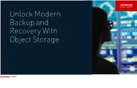 Unlock Modern Backup and Recovery with Object Storage