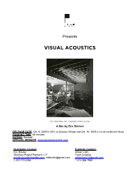 VISUAL ACOUSTICS Press Notes UPDATED 7.22.20