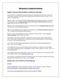 Bibliography of Suggested Readings