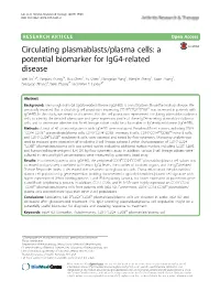 Circulating Plasmablasts/Plasma Cells