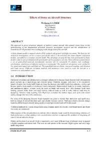 Effects of Stores on Aircraft Structure