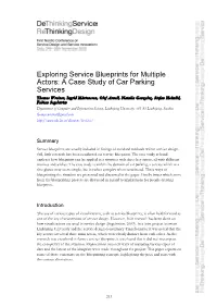 Exploring Service Blueprints for Multiple Actors: a Case Study Of