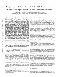 Integrating LEO Satellites and Multi-UAV Reinforcement Learning