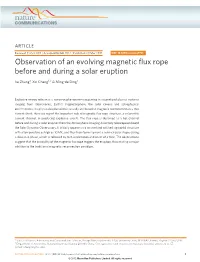 Observation of an Evolving Magnetic Flux Rope Before and During a Solar Eruption