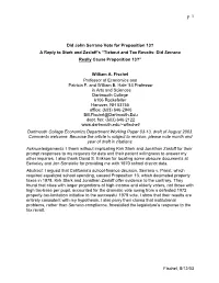 P. 1 Fischel, 8/12/03 Did John Serrano Vote for Proposition